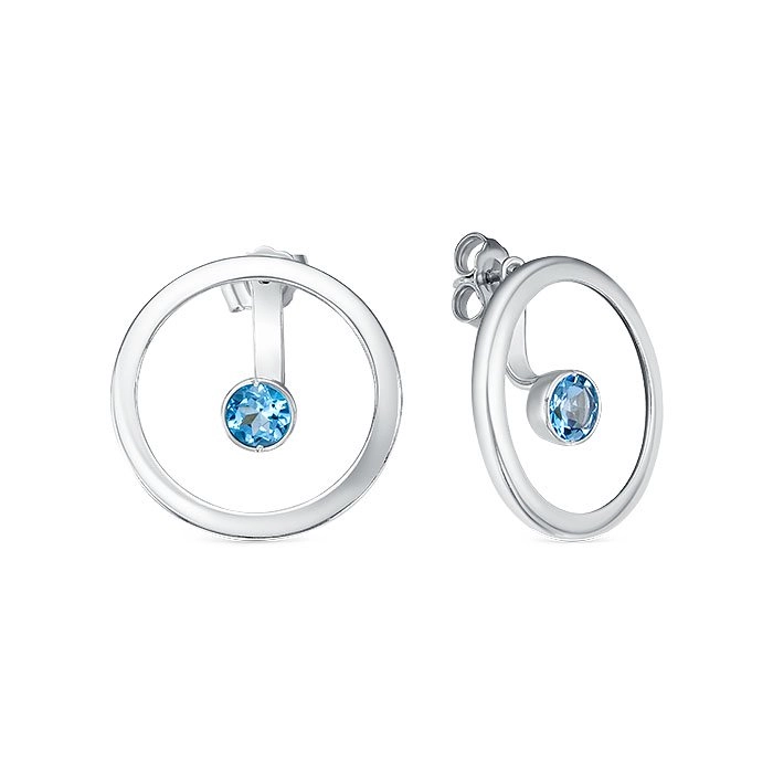 Серьги Family Jewelry С02109/Ag-607/21 3,8гр.