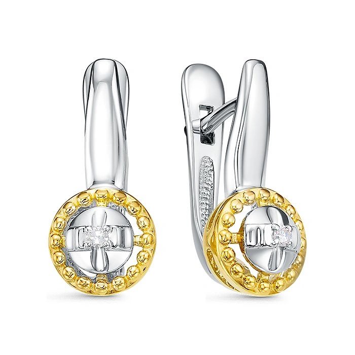 Серьги Family Jewelry С1928/Ag-620ПОЗ 2,9гр.