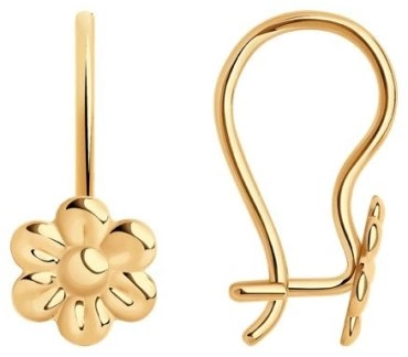 Серьги SOKOLOV 021636 вес 1.05 г золото, без вставок 