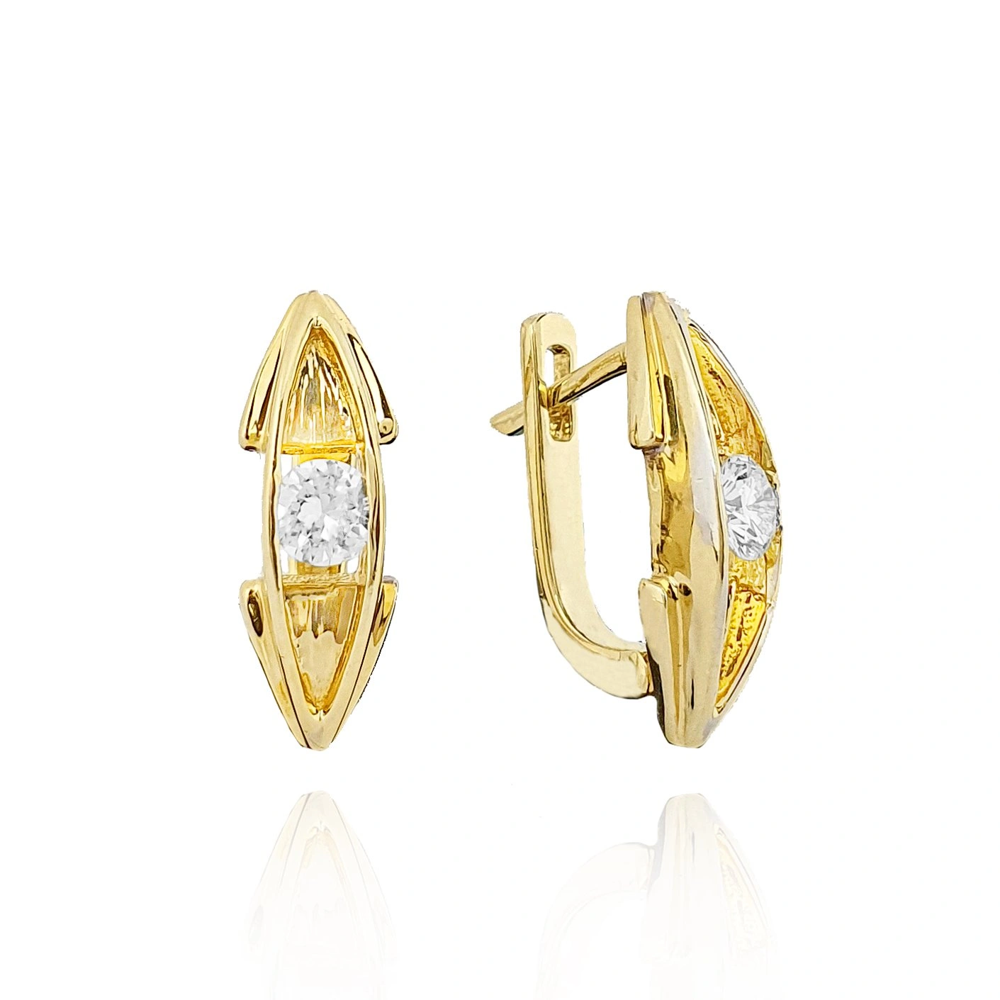 Серьги Goldos Premium SDE2603 4,2гр 0,52ct.