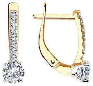 Серьги Diamant 51-120-02334-1 2.06гр 