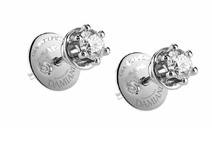 Серьги Damiani 81100306 3.35гр 0.3крт 
