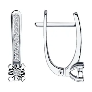 Серьги Sokolov 1021850-3 2.24гр 