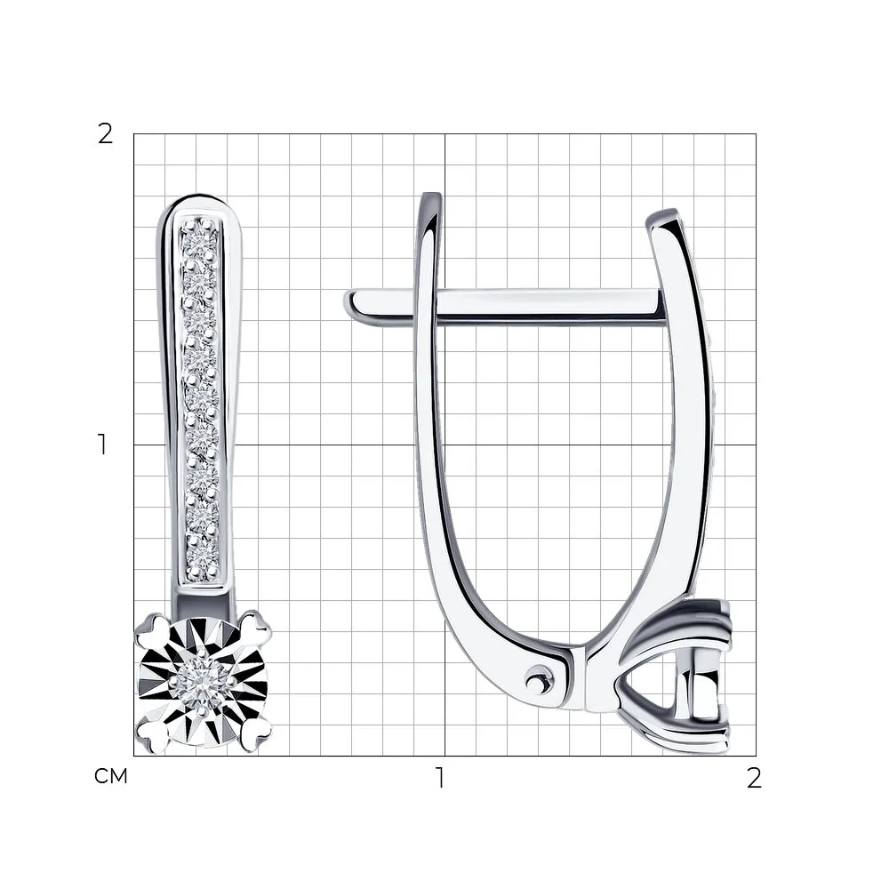 Серьги Sokolov 1021850-3 2.24гр  - фото 3