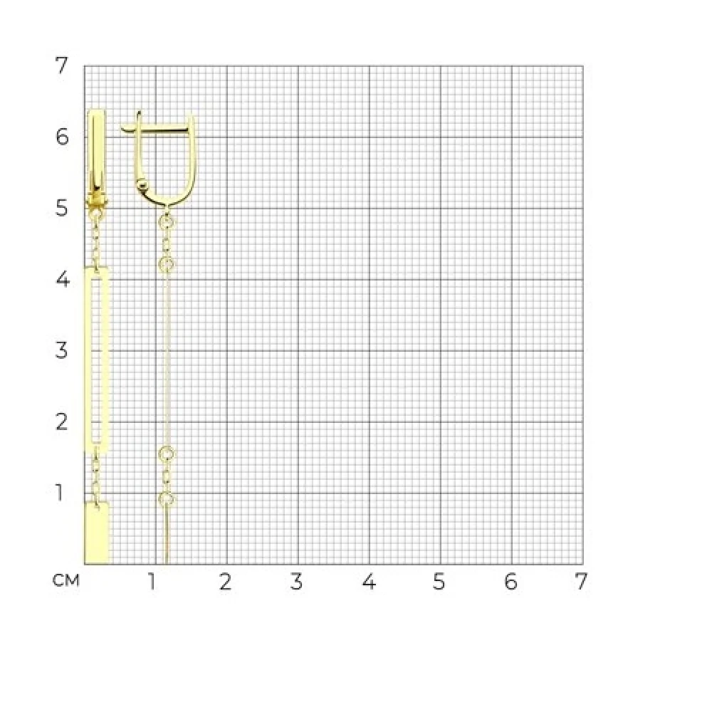 Серьги Diamant 53-121-01237-1 2,17гр. 