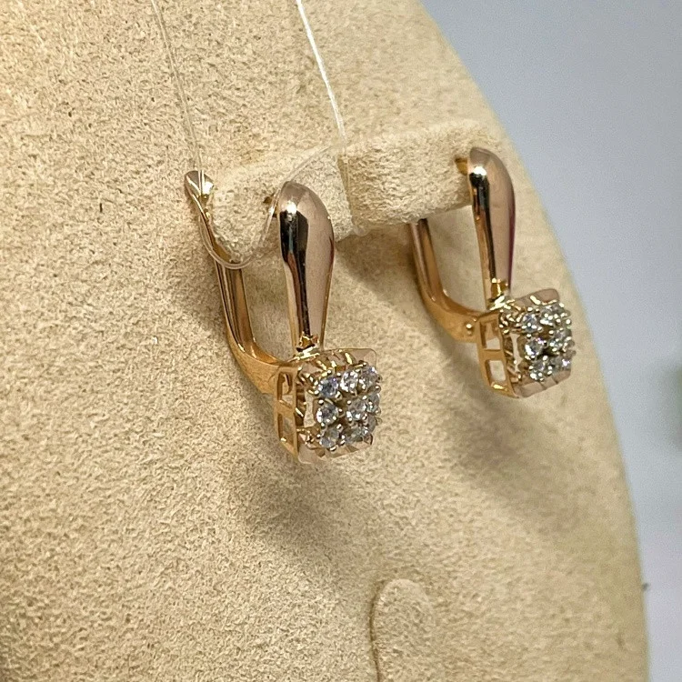 Серьги Diamond 585272 2,72гр.  - фото 3