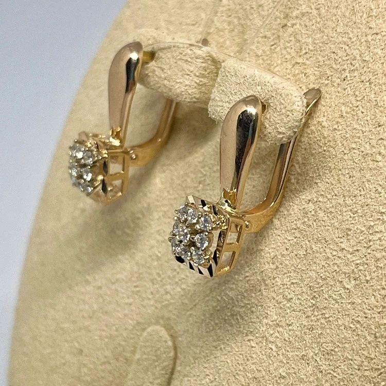 Серьги Diamond 585272 2,72гр.  - фото 2