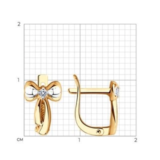 Серьги Diamant 51-120-01045-1 1,64гр. 