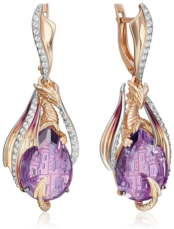 Серьги ЮЗ Платина 02-5296-00-225-1110 10.8гр 