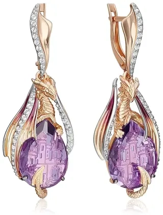 Серьги ЮЗ Платина 02-5296-00-225-1110 10.8гр 