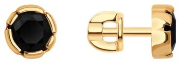 Пусеты SOKOLOV 728779 вес 2.2 г золото, шпинель 