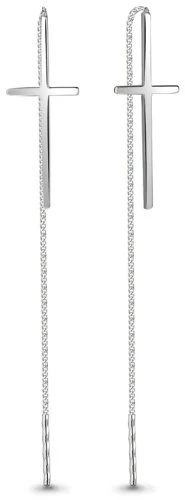 Серьги AQUAMARINE 33146.5 вес 1.06 г серебро, без вставок 