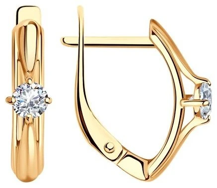 Серьги Diamant 93-120-01381-1 вес 1.96 г серебро, фианит 