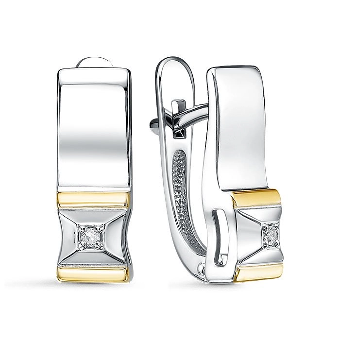 Серьги Family Jewelry С1925/Ag-620ПОЗ 3,1гр.