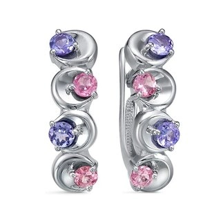 Серьги Family Jewelry С1061/Ag-607/3/8 3,1гр.