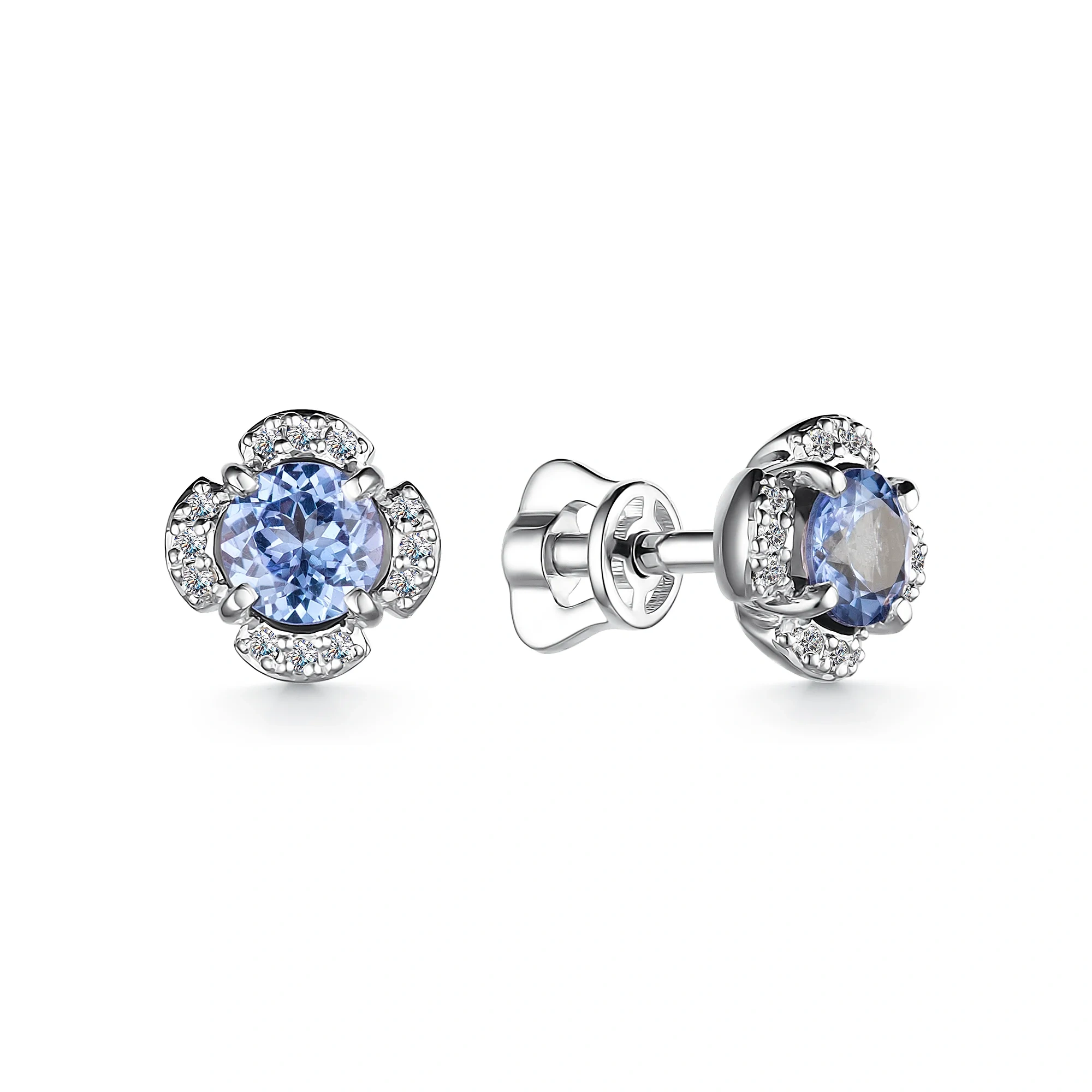 Серьги Алькор 24992-204 2,2гр 0,071ct 0,717ct.