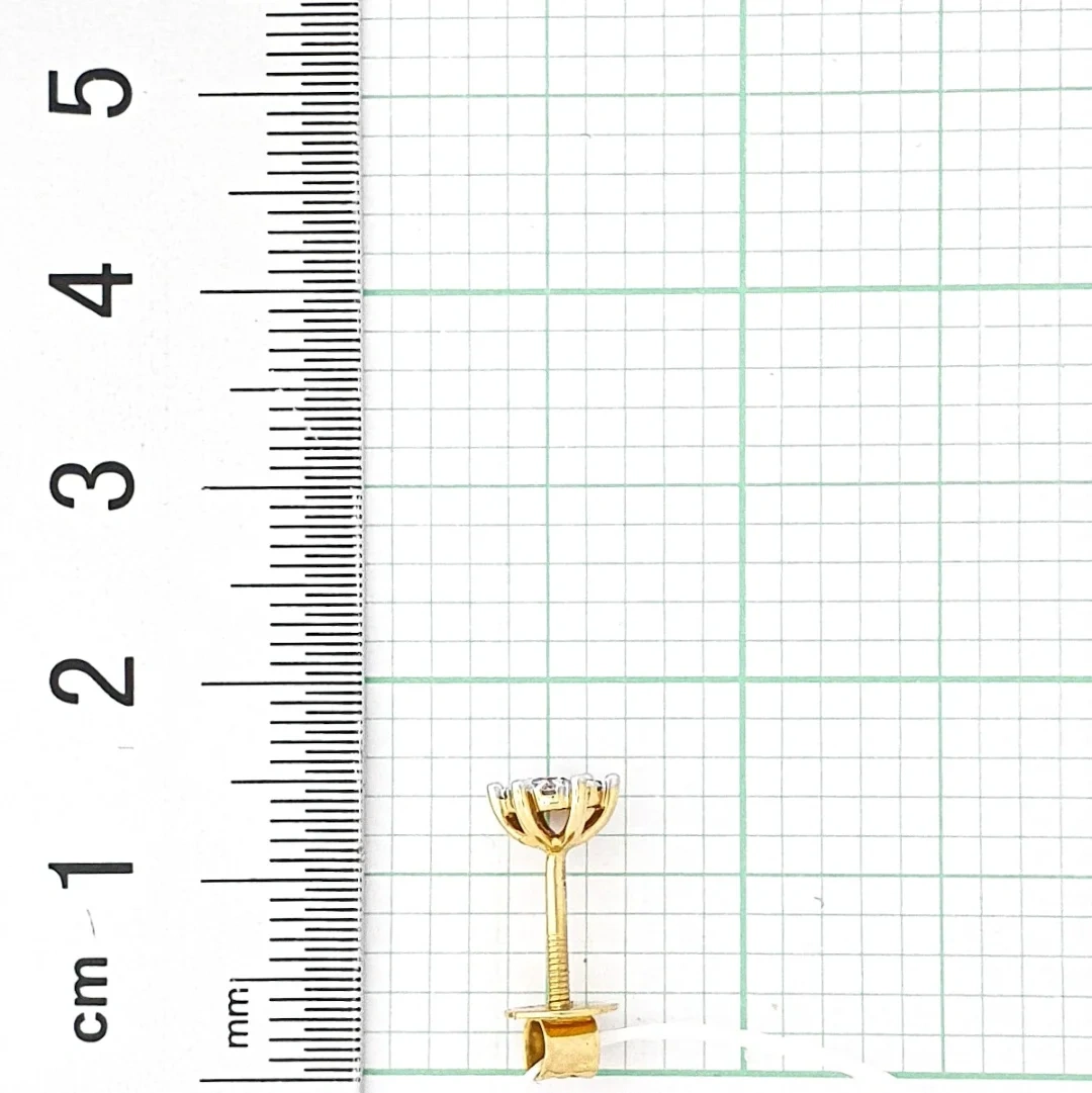 Серьги Goldos SDE1824-B-14 1,75гр 0,26ct. 