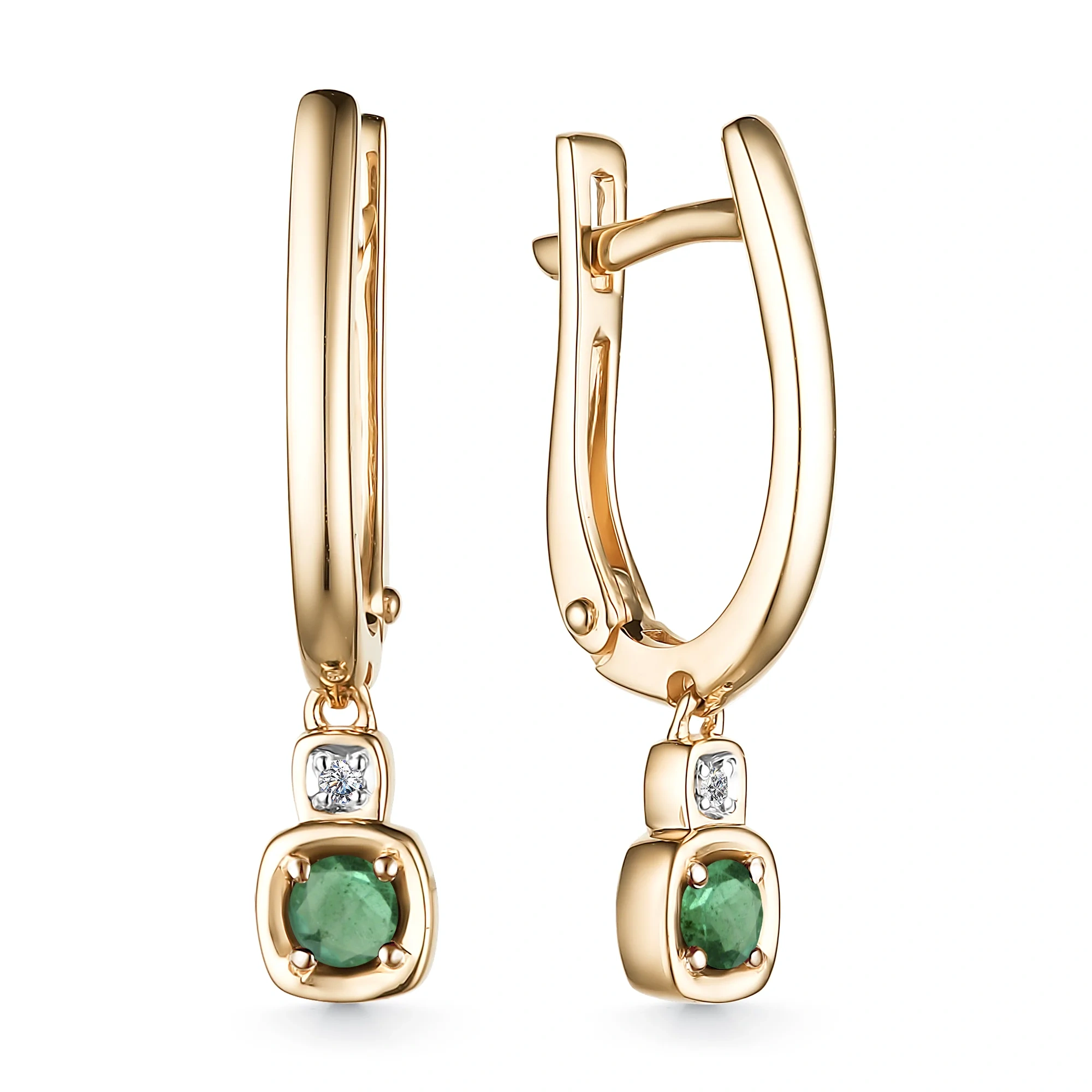 Серьги Goldos Алькор 25620-101 3,0гр 0,014ct 0,209ct.