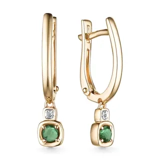 Серьги Goldos Алькор 25620-101 3,0гр 0,014ct 0,209ct.