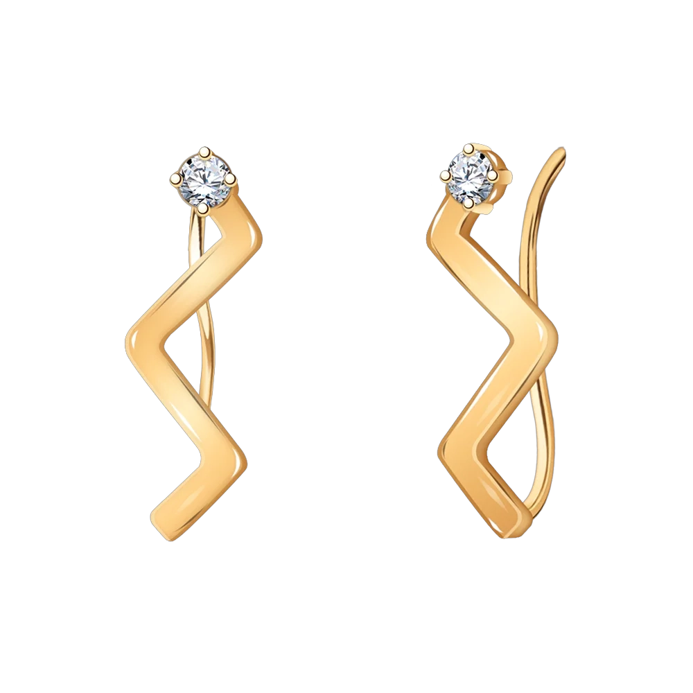 Серьги-каффы Атолл 20997 1.22гр  - фото 2