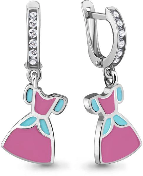 Серьги Aquamarine 46837А 2,32гр. 