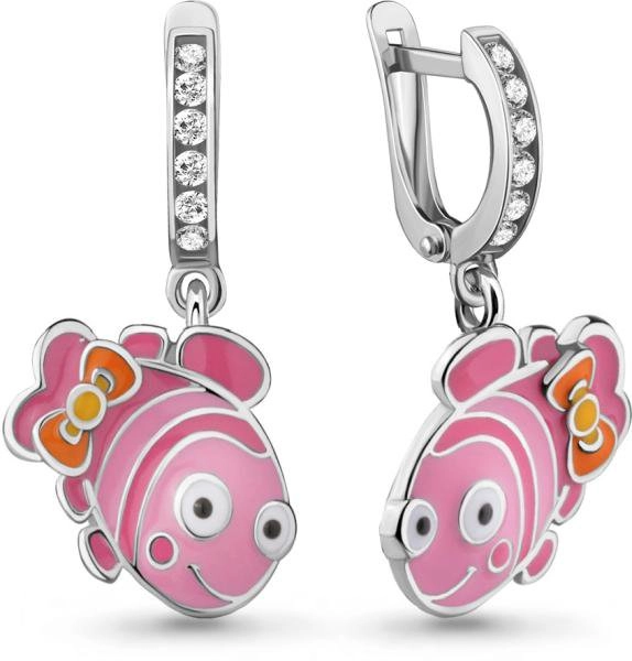 Серьги Aquamarine 42688А 2,38гр 