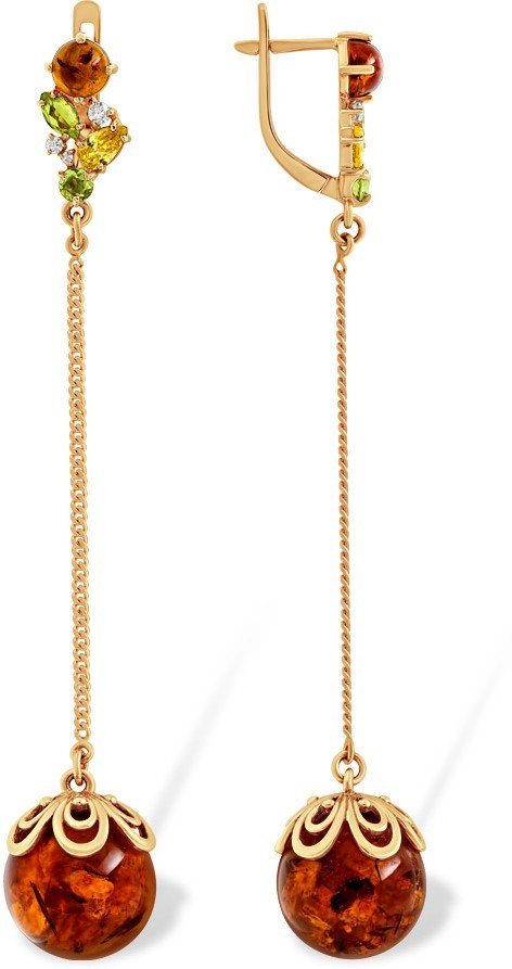 Серьги Костромской ювелирный завод 12110097 9,19гр. 