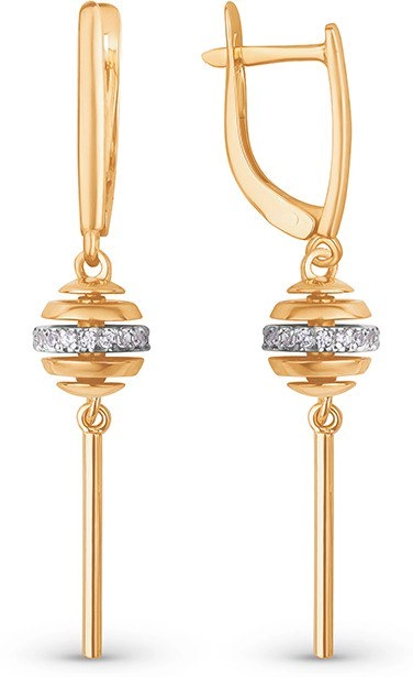 Серьги Костромской ювелирный завод 12010589 4,27гр. 