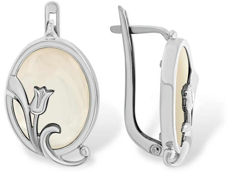 Серьги Костромской ЮЗ 42010095/перл 5,32гр.  Серьги Костромской ЮЗ 42010095/перл 5,32гр.