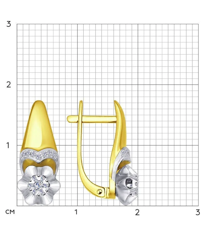 Серьги Sokolov 1021024-2 4,24гр. - фото 3