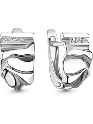 Серьги Aquamarine 48600А 