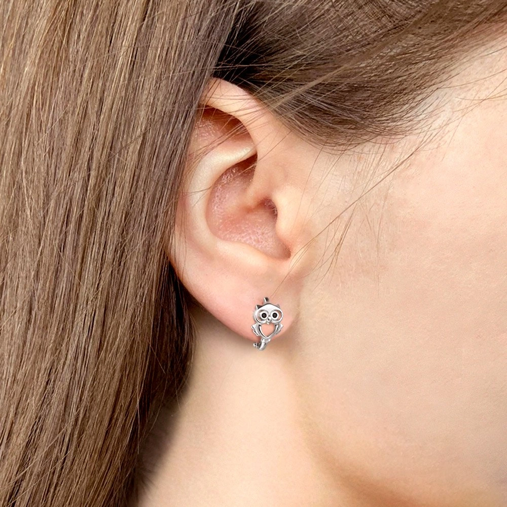 Серьги Aquamarine 49490Ч.5 1,9гр. 