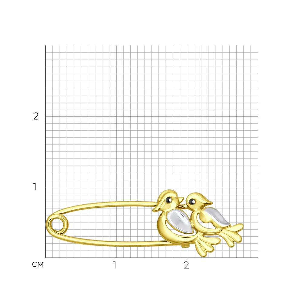 Булавка Sokolov 040212-2 0,84гр.  - фото 2