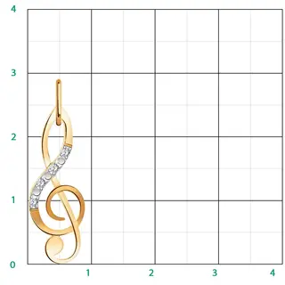 Кулон Atoll 5529 0,82гр. 