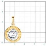 Кулон Atoll 5236/рыбы 1,5гр. 