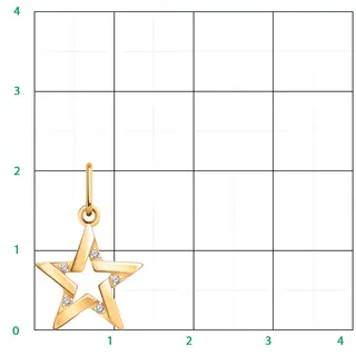 Кулон Atoll 50284 0,82гр.  - фото 2