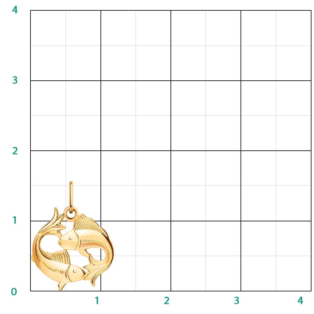 Кулон Atoll A5272/рыбы 1,19гр.  - фото 2