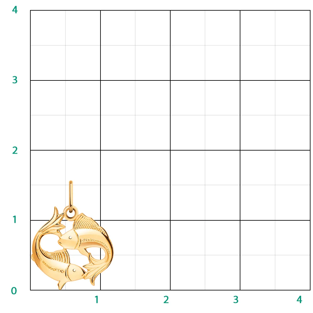 Кулон Atoll A5272/рыбы 1,19гр.  - фото 3