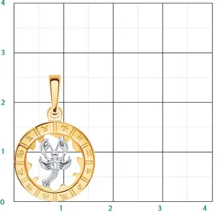 Подвеска Атолл 5228/рак 1.16гр  - фото 3