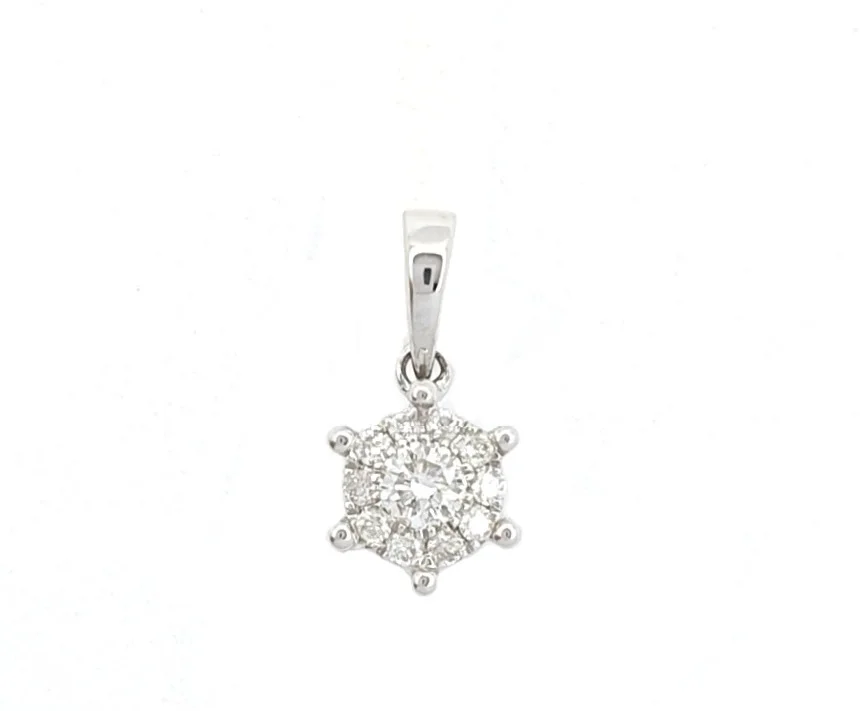 Кулон Goldos Premium SDP1824W-13 0,69гр 0,14ct.  - фото 2