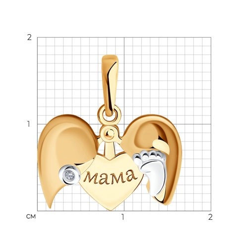 Кулон Diamant 51-230-01114-1 1,27гр. 