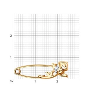 Булавка Sokolov 40330 0,86гр. 