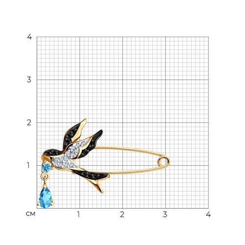 Брошь Sokolov 740206 1,57гр. 