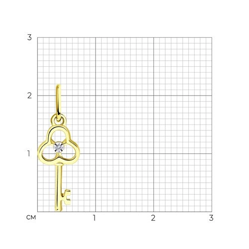 Кулон Diamant 53-230-01113-1 0,38гр. 