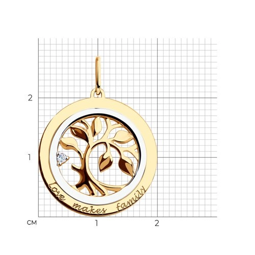 Кулон Sokolov 35853 1,44гр. 