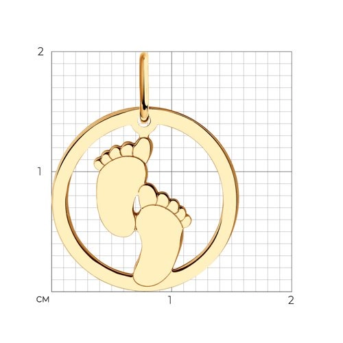 Кулон Diamant 51-130-00662-1 0,65гр. 