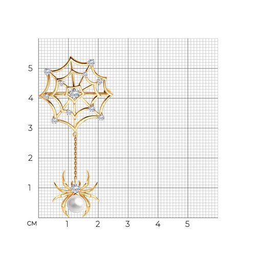 Брошь Sokolov 794050 3,29гр. 