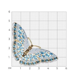 Брошь Sokolov 740150 11,98гр. 