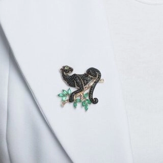 Брошь SOKOLOV 740299 вес 6.03 г золото, фианит, агат 