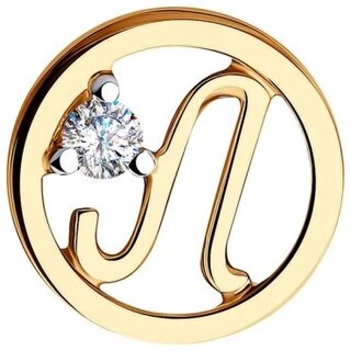 Подвеска Diamant 51-130-00650-1 вес 0.45 г золото, фианит 